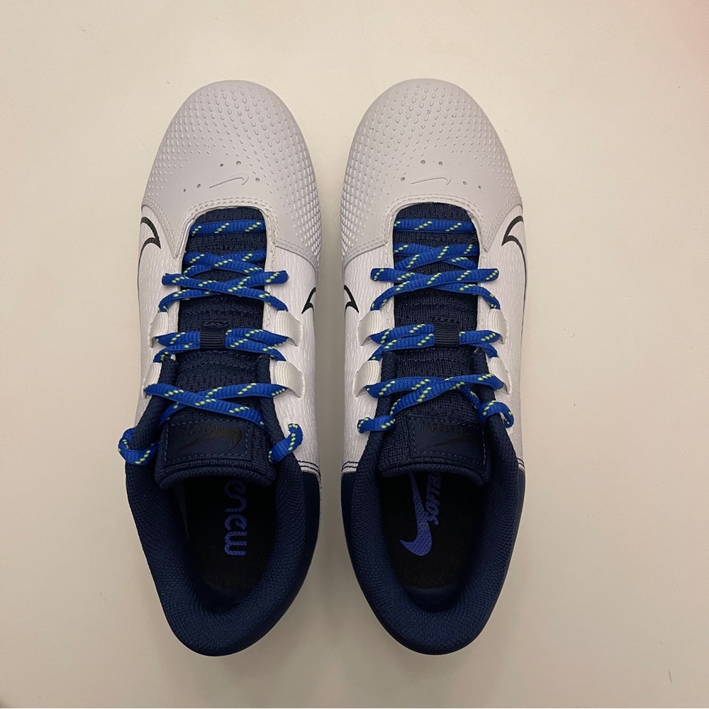 Nike Hyperdiamond 4 PRO Metal Softball Cleats - White Navy CZ5920-400 Women’s 8 - Picture 3 of 10